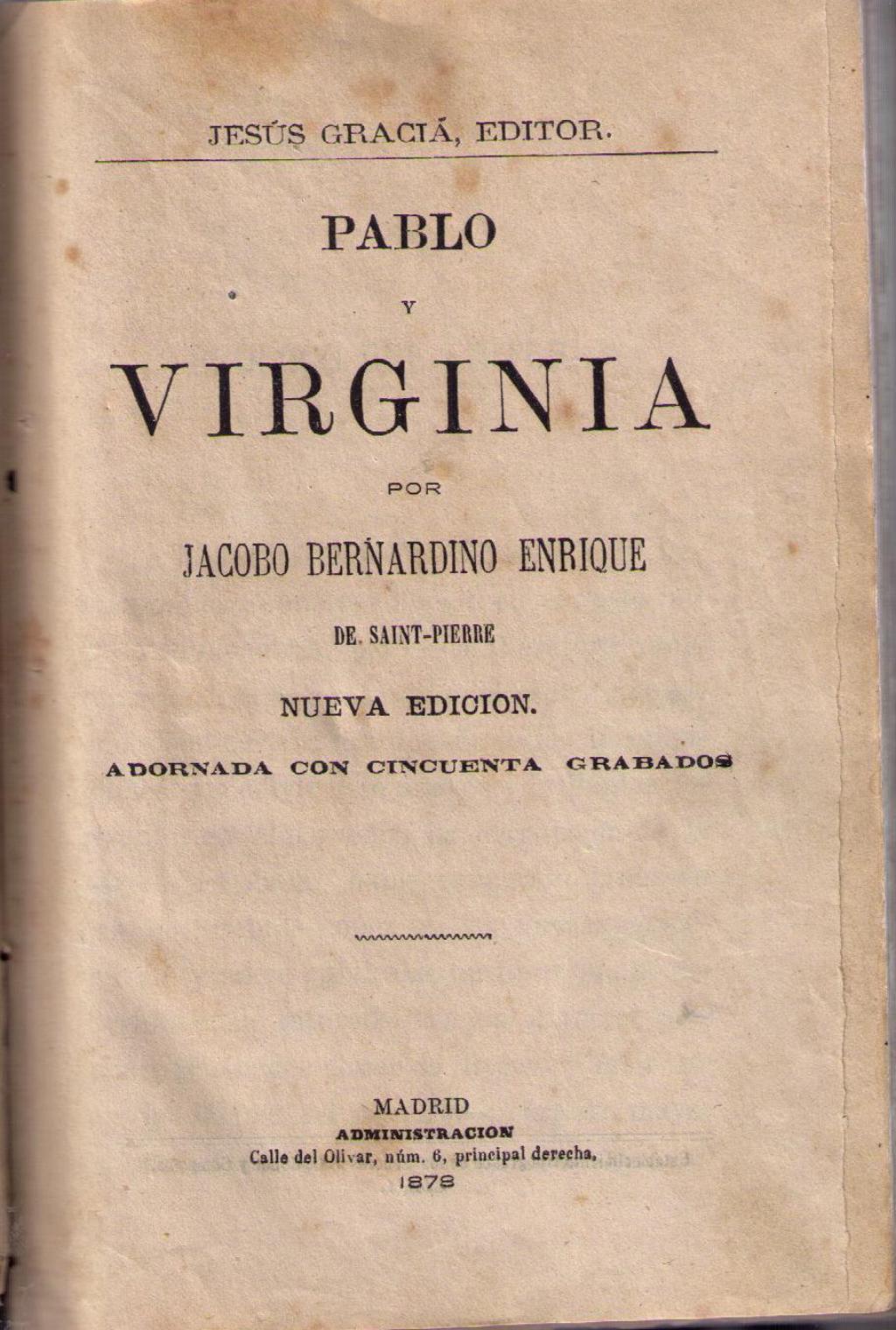 Coberta de Pablo y Virginia